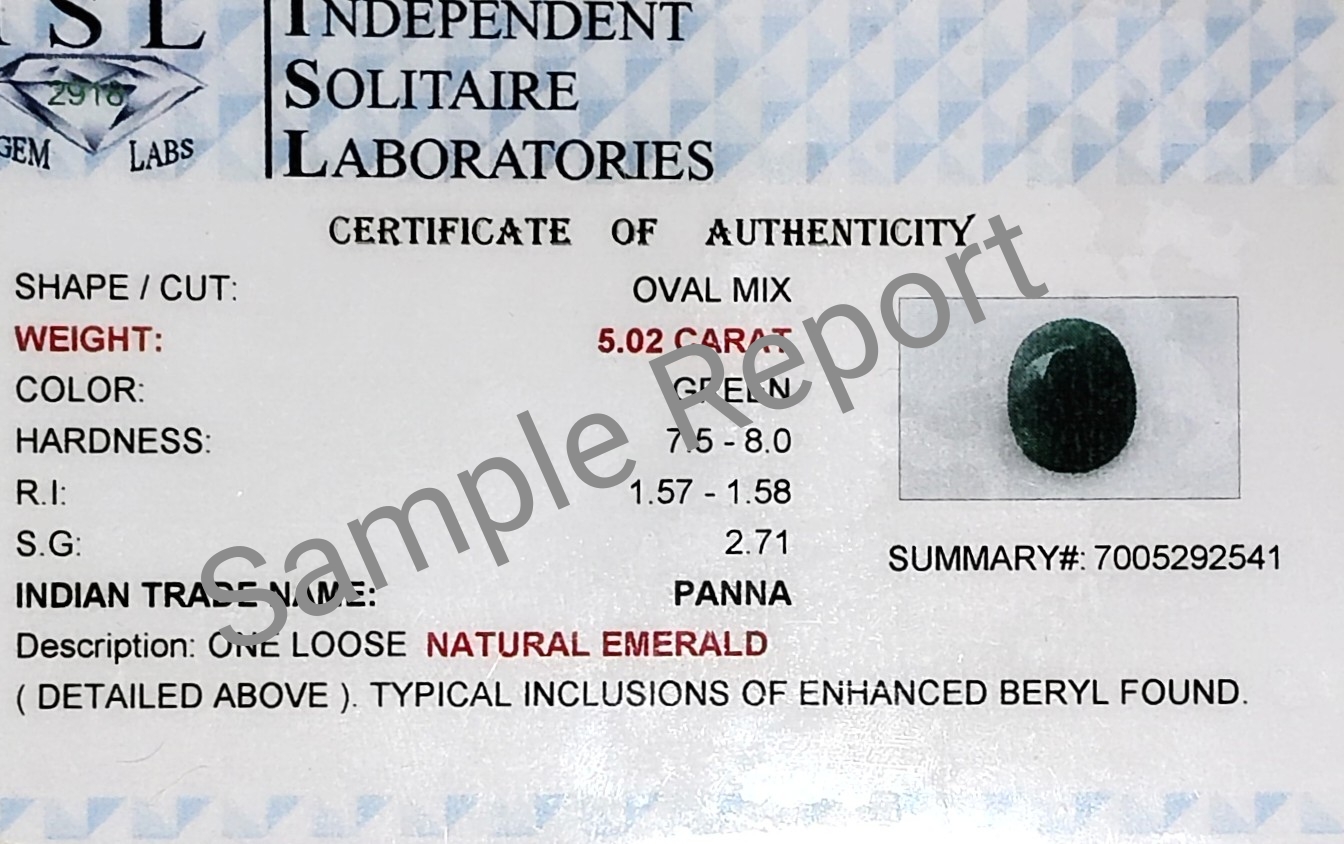 Green Beryl Emerald | Natural Certified