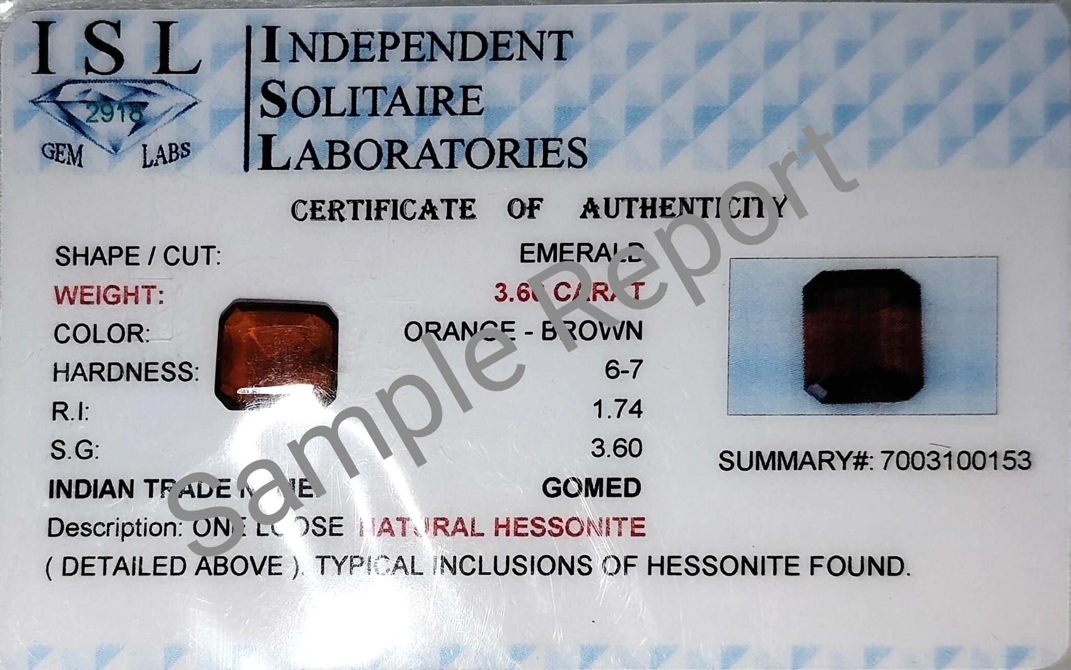 Hessonite Gomed | Natural Certified Hessonite Gomed | Natural Certified