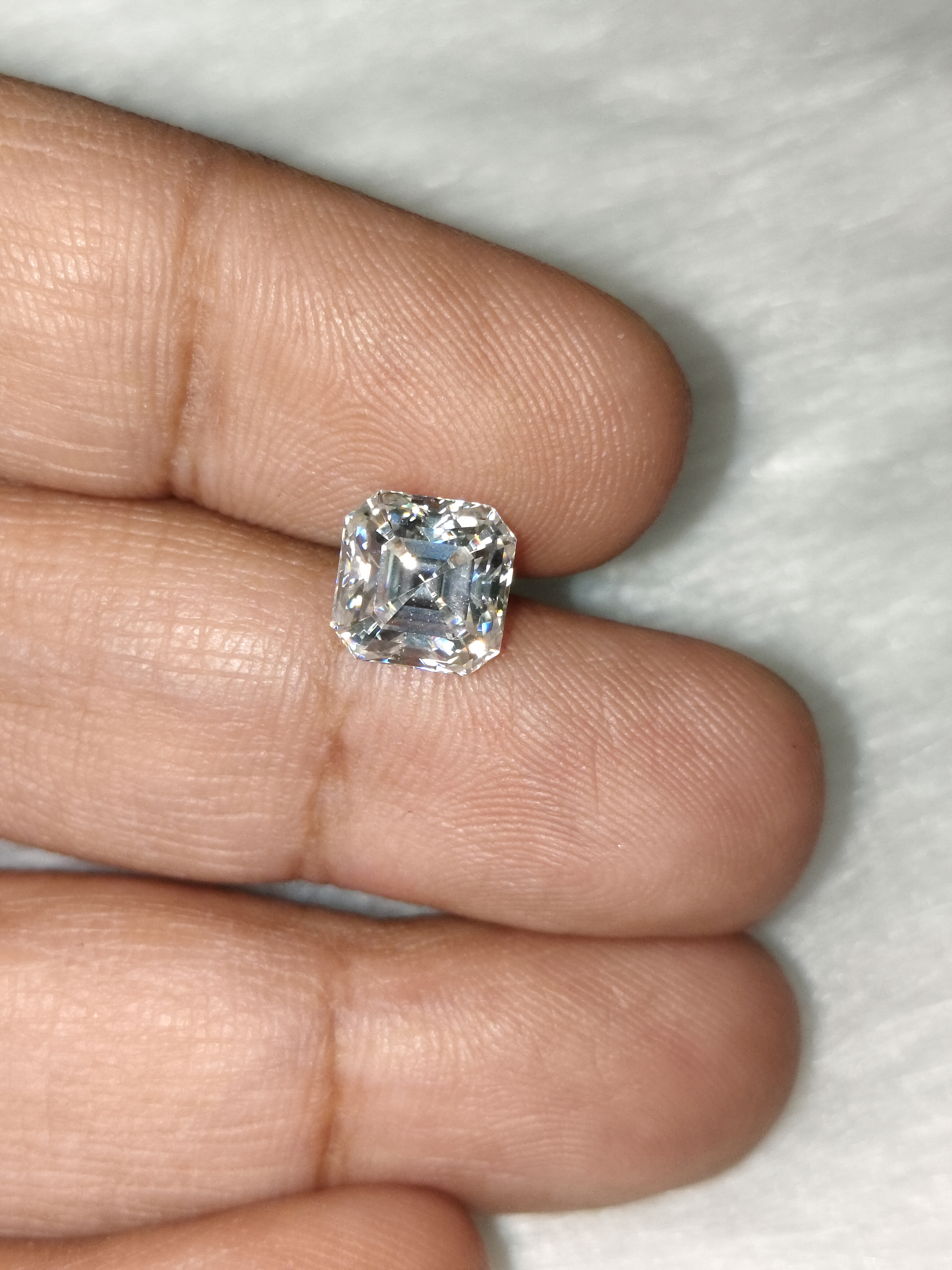 Moissanite Asscher Cut | GRA Certified Moissanite Asscher Cut | GRA Certified