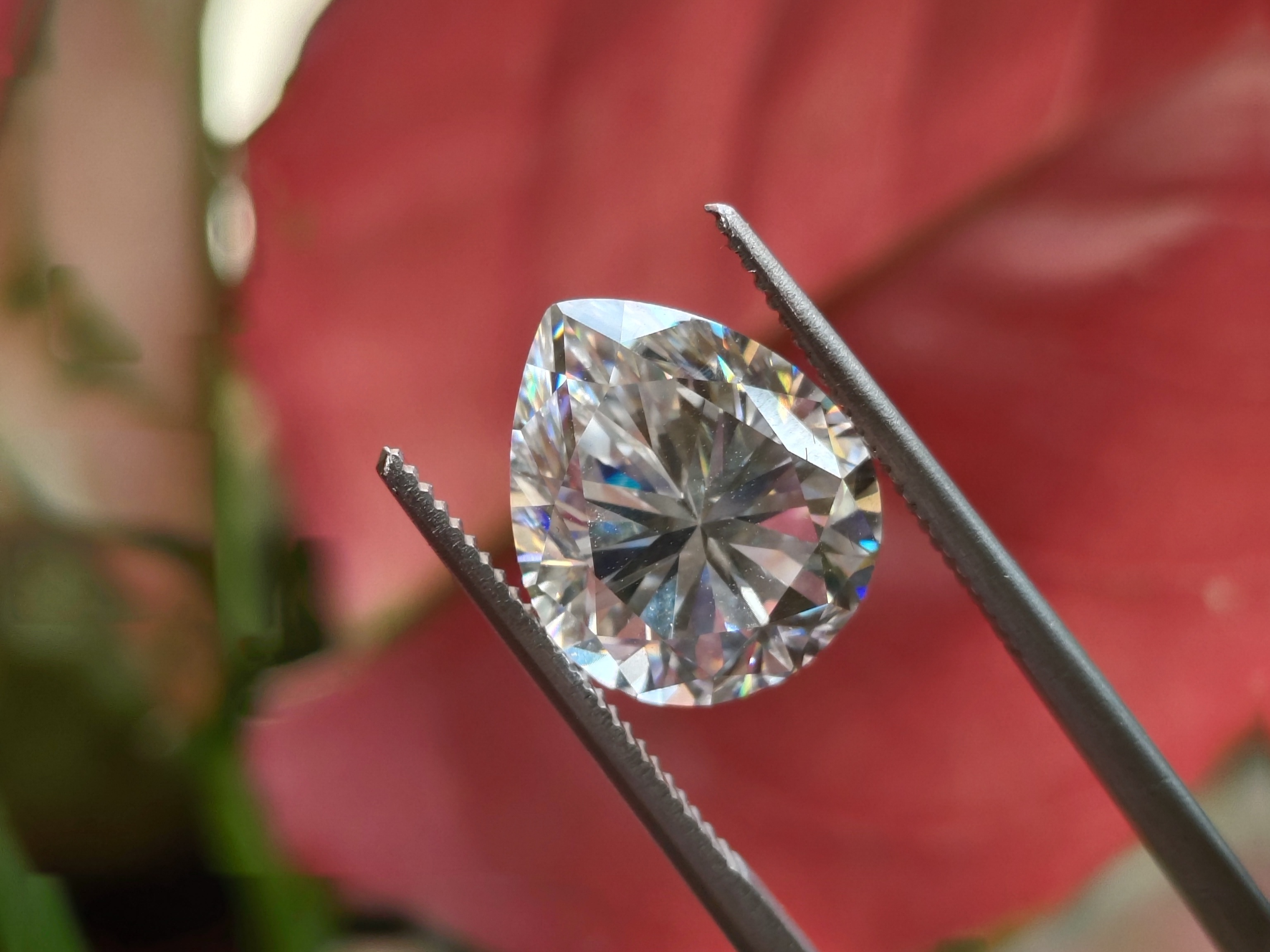 Moissanite Pear Cut | GRA Certified Moissanite Pear Cut | GRA Certified