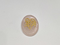 Rose Quartz Zibu Coin | Enhances Venus Energy & Heart Chakra | Brings Love, Compassion & Harmony Rose Quartz Zibu Coin | Enhances Venus Energy & Heart Chakra | Brings Love, Compassion & Harmony
