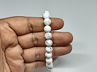 Howlite Bracelet | Stone of the Moon | Enhances Crown Chakra, Calmness & Spiritual Clarity Howlite Bracelet | Stone of the Moon | Enhances Crown Chakra, Calmness & Spiritual Clarity