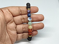 7 Chakra Lava Stone Bracelet | Balances Energy, Promotes Harmony & Inner Peace
