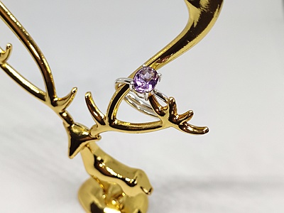 Amethyst Ring | Natural & Certified High-Quality Gemstone for Third Eye Chakra & Saturn Blessings