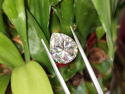 Moissanite Pear Cut | GRA Certified