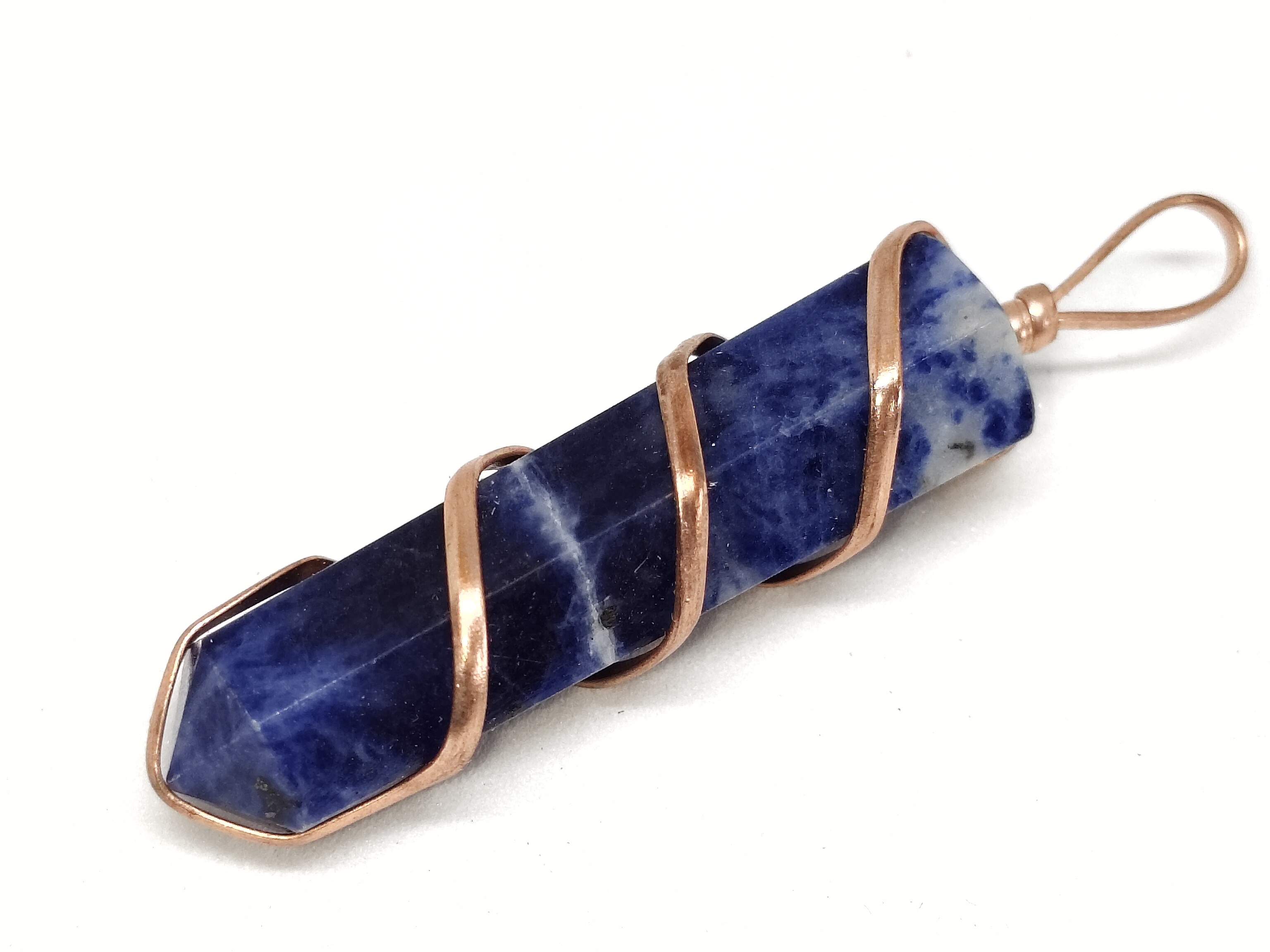 Sodalite Pencil Pendant | Natural Stone for Clarity, Intuition & Throat Chakra Balance Sodalite Pencil Pendant | Natural Stone for Clarity, Intuition & Throat Chakra Balance