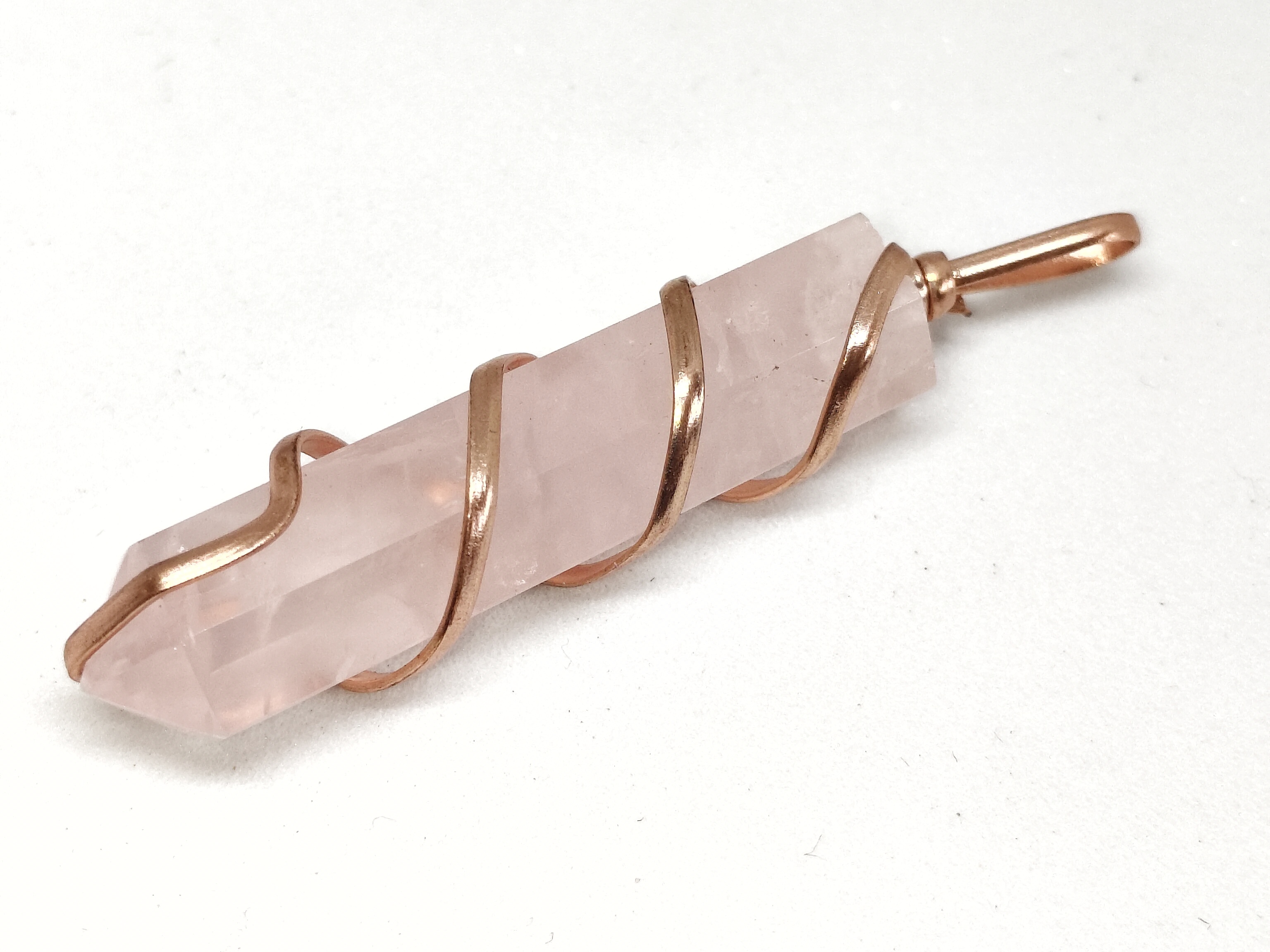 Rose Quartz Pencil Pendant | Natural Stone for Love, Compassion & Heart Chakra Balance Rose Quartz Pencil Pendant | Natural Stone for Love, Compassion & Heart Chakra Balance