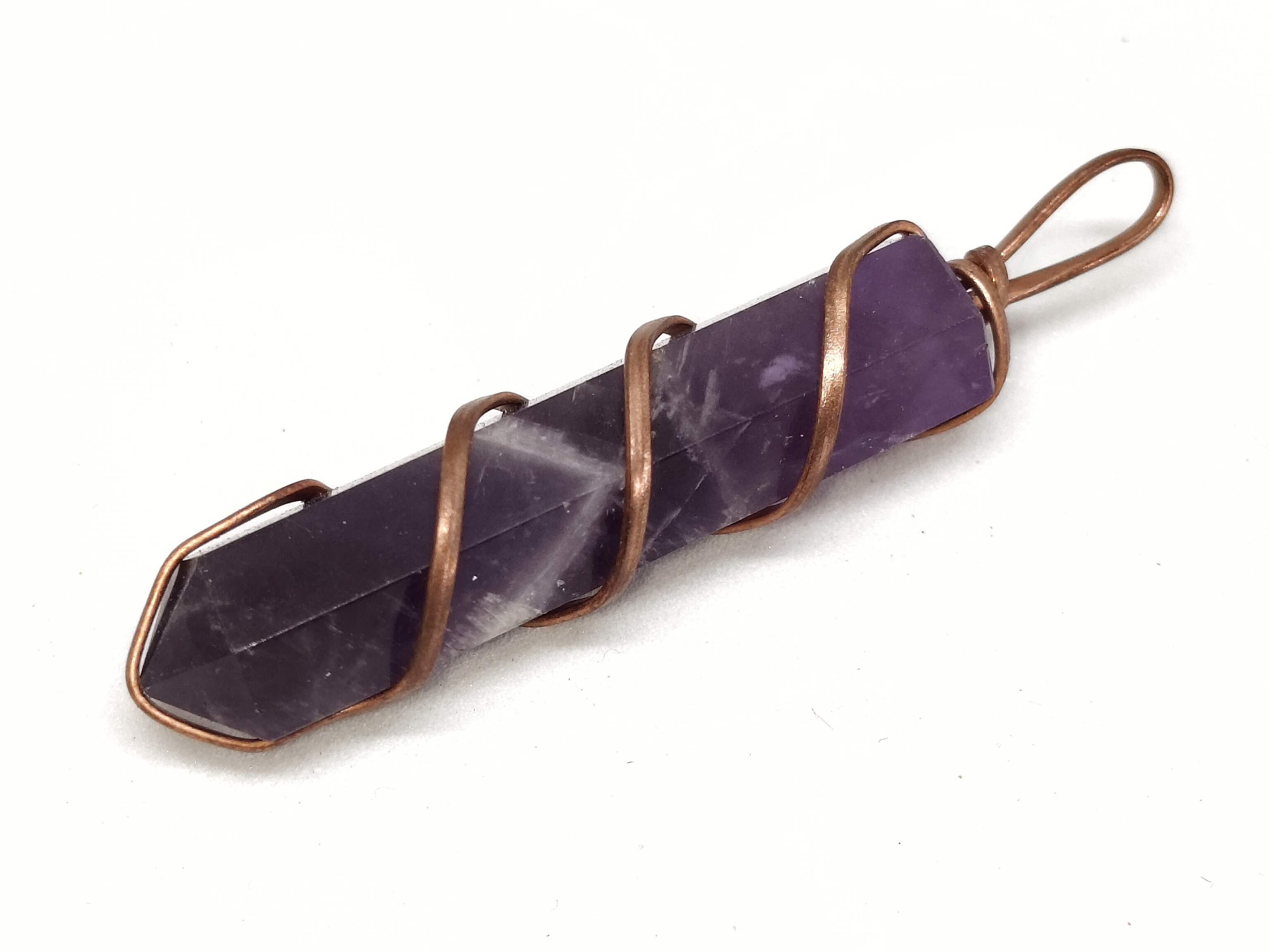 Amethyst Pencil Pendant Natural Stone for Saturn and Third Eye Chakra Amethyst Pencil Pendant Natural Stone for Saturn and Third Eye Chakra