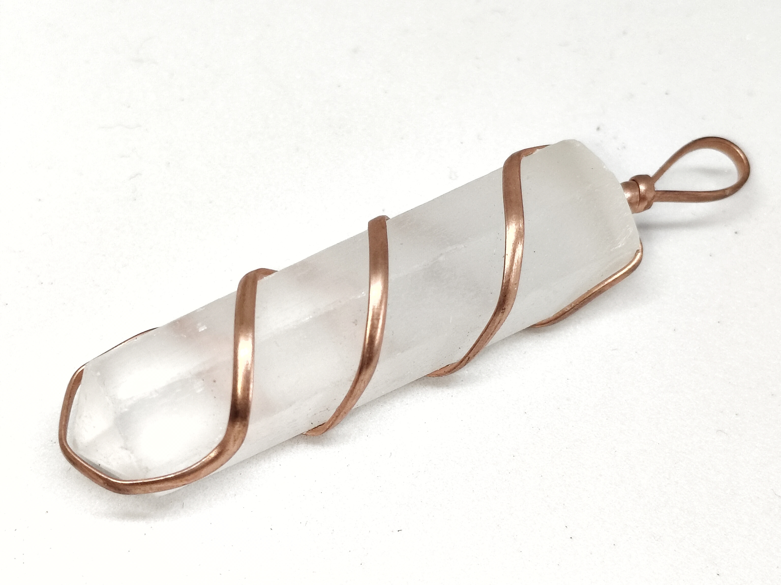 Selenite Pencil Pendant | Natural Stone for Clarity, Purification & Spiritual Healing Selenite Pencil Pendant | Natural Stone for Clarity, Purification & Spiritual Healing