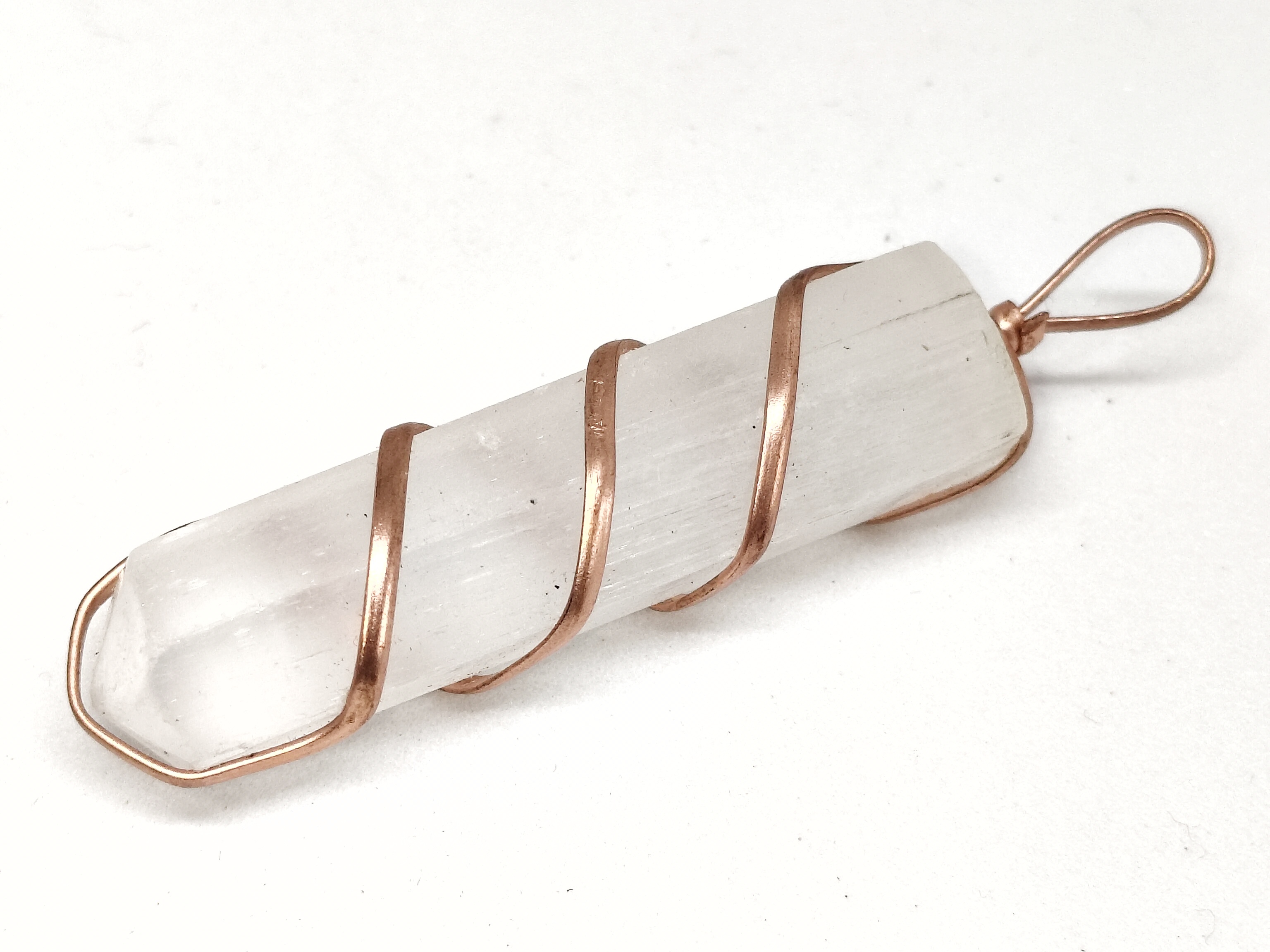 Selenite Pencil Pendant | Natural Stone for Clarity, Purification & Spiritual Healing Selenite Pencil Pendant | Natural Stone for Clarity, Purification & Spiritual Healing
